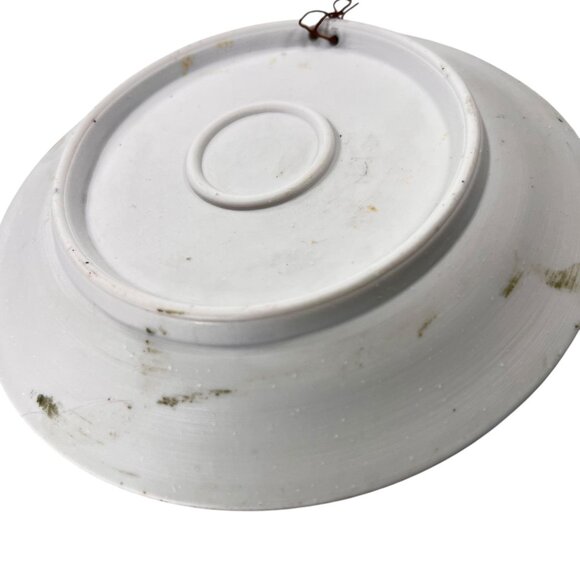 Jasperware Green White Lady Cameo Plate 6" Silhouette Bonnet Embossed Wall Hang - Picture 5 of 7